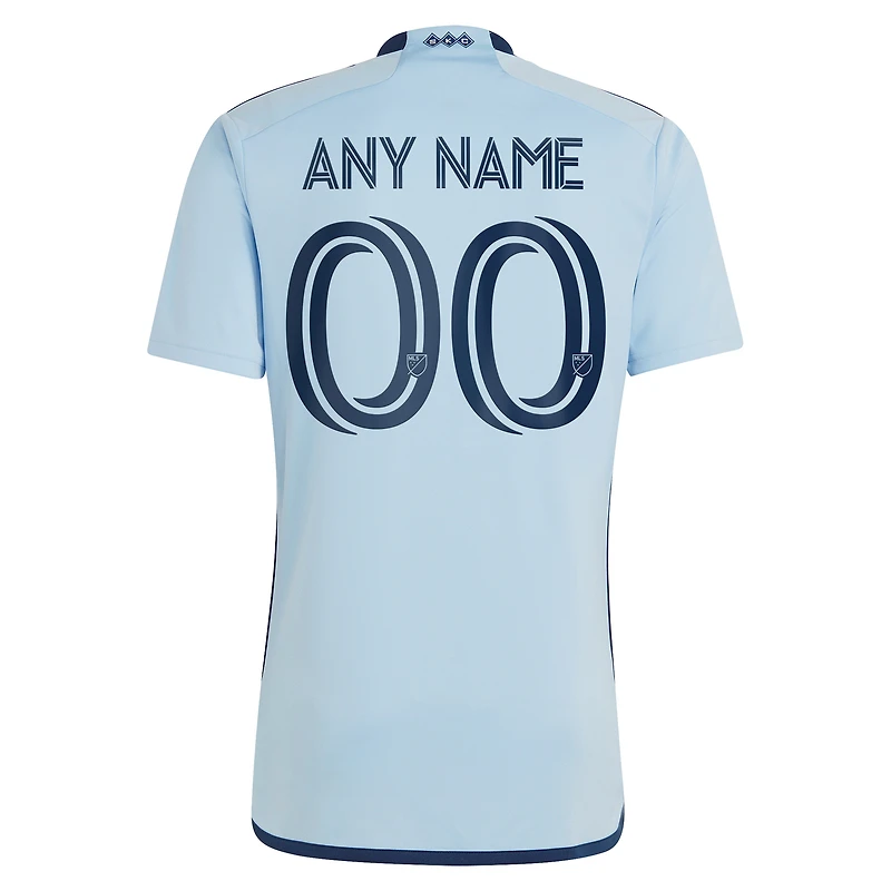 Maillot personnalisé réplique adidas bleu clair Sporting Kansas City 2023 Hoops 4.0 pour homme