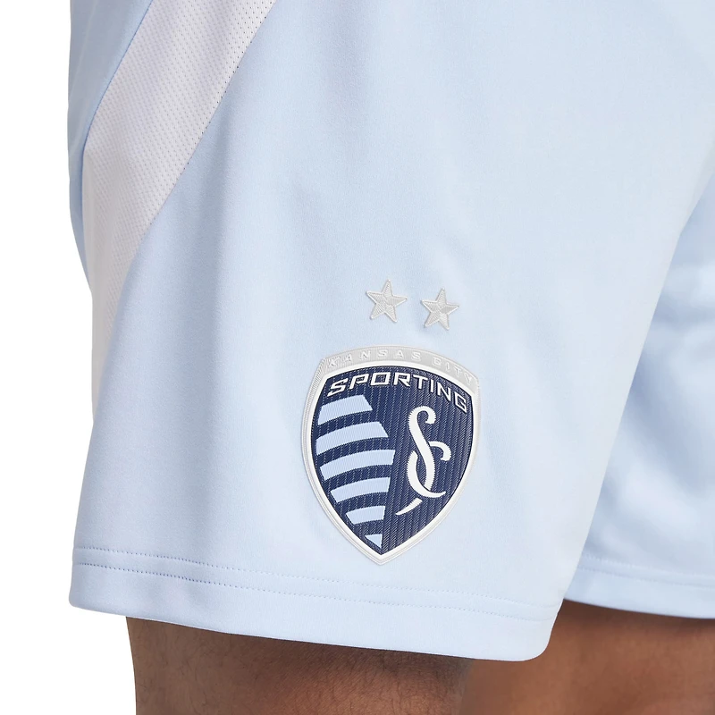 Short adidas One KC Authentic bleu clair pour homme Sporting Kansas City Domicile 2025