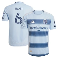 Men's adidas Manu García Light Blue Sporting Kansas City 2025 One KC On-Field Authentic Jersey
