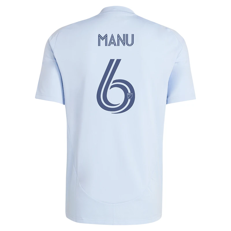 Maillot réplique adidas Manu García bleu clair Sporting Kansas City 2025 One KC pour homme