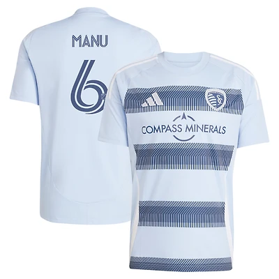 Maillot réplique adidas Manu García bleu clair Sporting Kansas City 2025 One KC pour homme