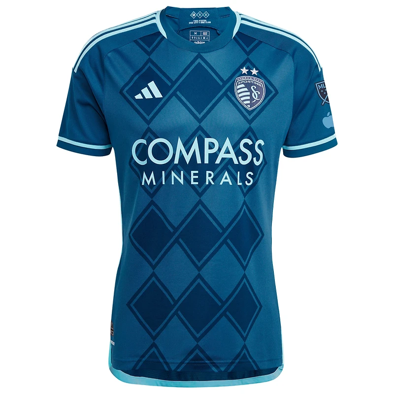 Men's adidas Manu García Navy Sporting Kansas City 2024 Diamonds Our Forever Authentic Player Jersey