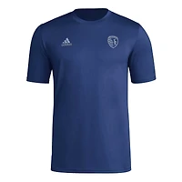 Men's adidas Navy Sporting Kansas City Local Stoic T-Shirt