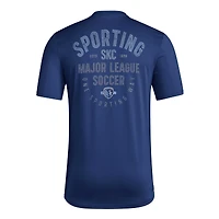 Men's adidas Navy Sporting Kansas City Local Stoic T-Shirt