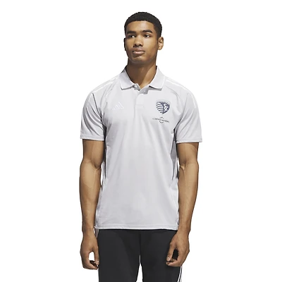 Polo d'entraînement adidas Silver Sporting Kansas City 2025 pour homme