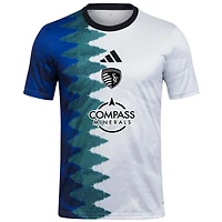 Men's adidas White Sporting Kansas City 2025 Gaming AEROREADY Pre-Match Top