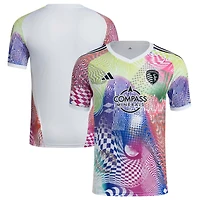Men's adidas White Sporting Kansas City 2025 Pride Pre-Match Top