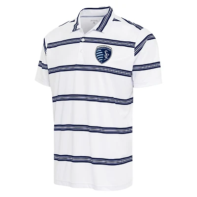 Polo Antigua blanc/bleu marine Sporting Kansas City Groove pour homme