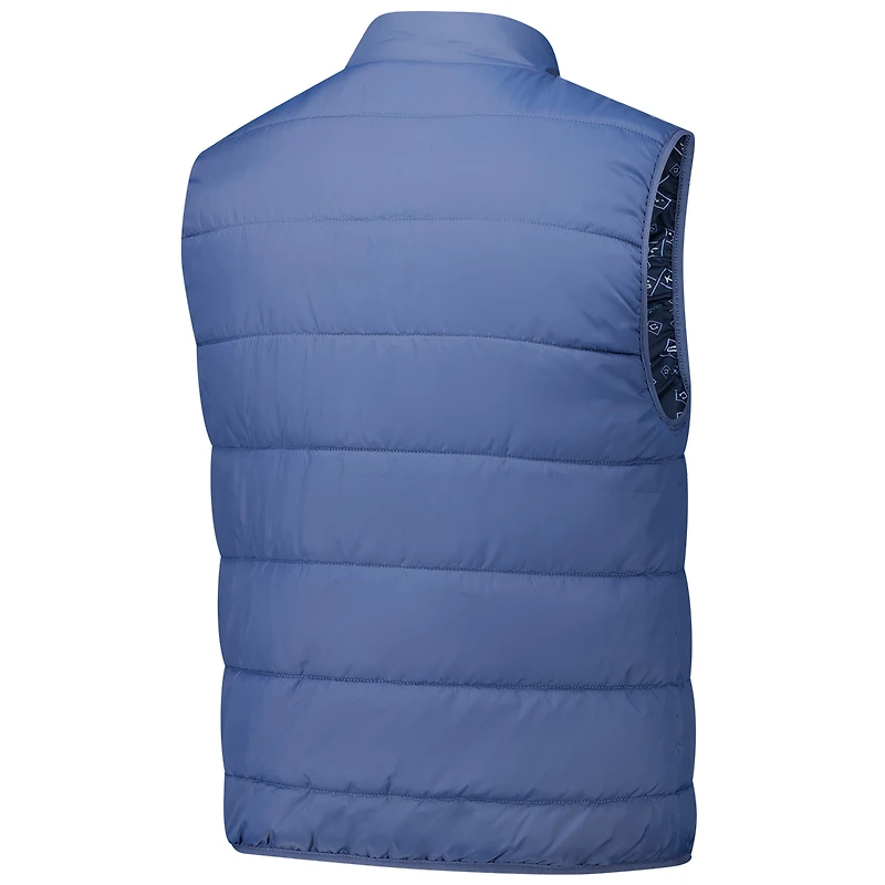 Men's Blue Sporting Kansas City Argyle Collection Padded Pro Full-Zip Vest
