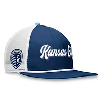 Casquette Snapback Sporting Kansas City True Classic Golf Fanatics pour hommes, bleu marine/blanc