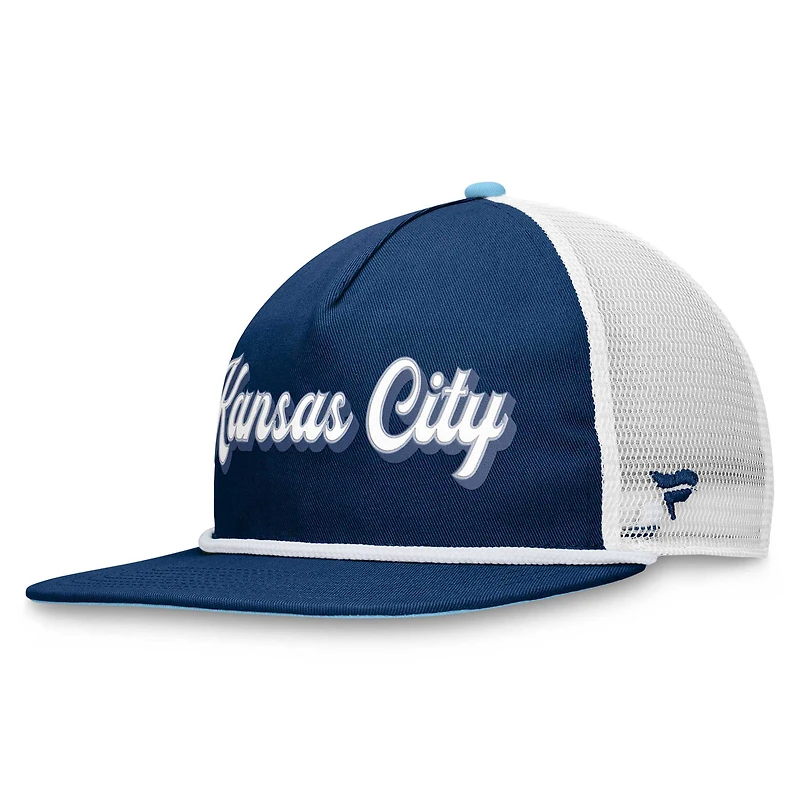 Casquette Snapback Sporting Kansas City True Classic Golf Fanatics pour hommes, bleu marine/blanc