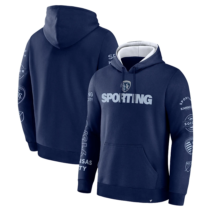 Sweat à capuche bleu marine Sporting Kansas City Penalty Kick Legacy pour homme