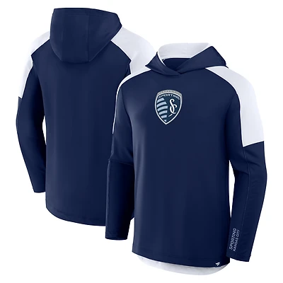 Men's Fanatics Navy Sporting Kansas City Red Card Transitional Pullover Hoodie