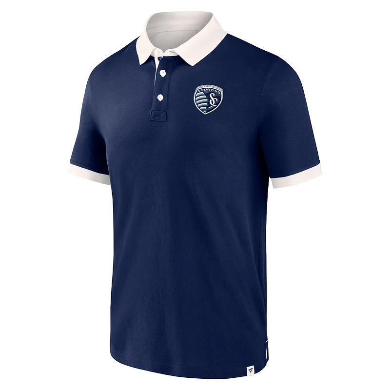 Polo pour homme bleu marine Sporting Kansas City de marque Fanatics