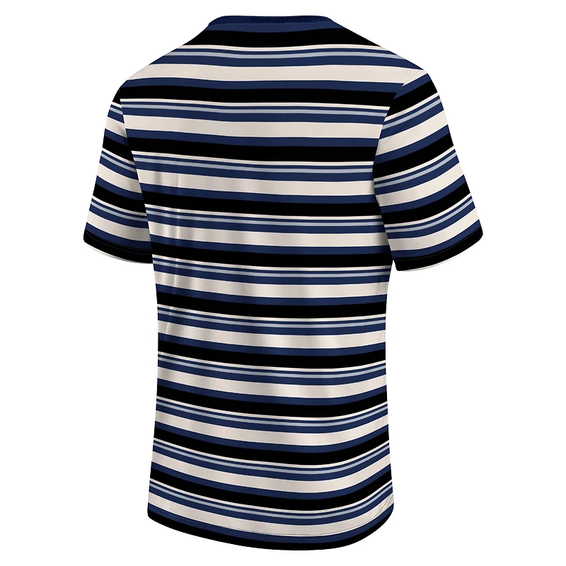 T-shirt à rayures Fanatics Sporting Kansas City Shot Clock pour hommes, bleu marine