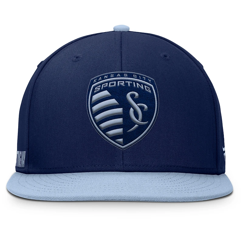 Men's Fanatics Navy Sporting Kansas City Sitter Snapback Hat