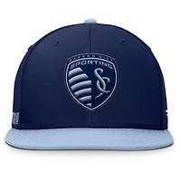 Men's Fanatics Navy Sporting Kansas City Sitter Snapback Hat