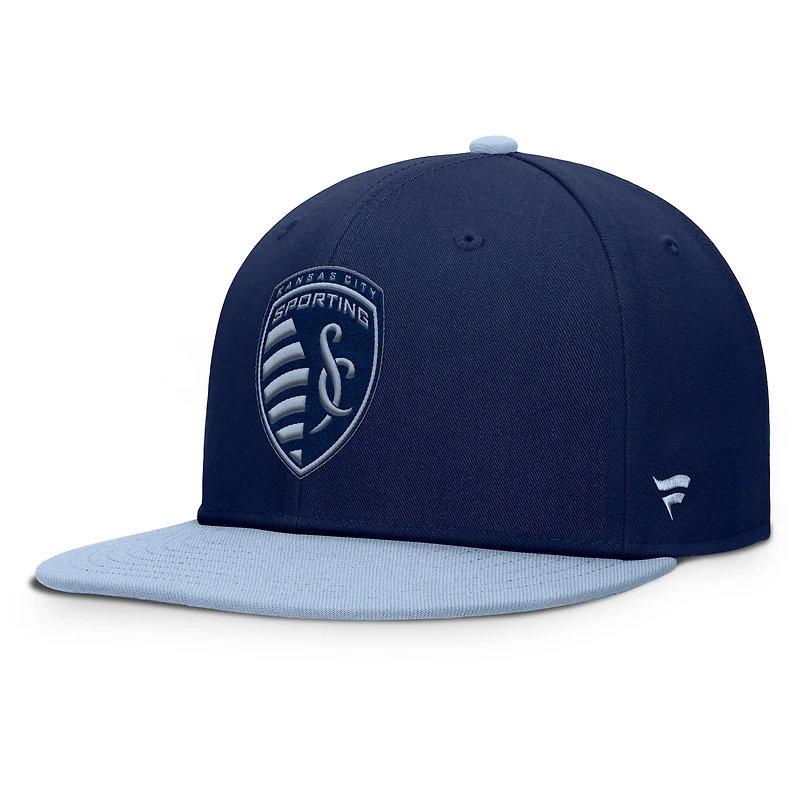 Men's Fanatics Navy Sporting Kansas City Sitter Snapback Hat
