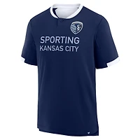 T-shirt Fanatics bleu marine pour homme Sporting Kansas City Stoppage Time Striker