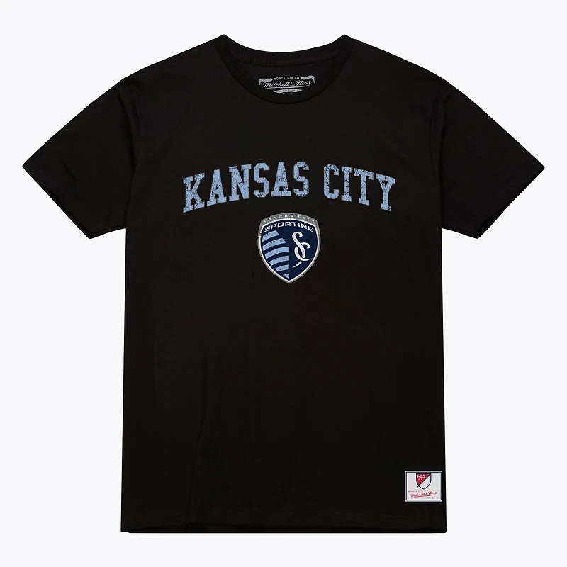 Men's Mitchell & Ness Black Sporting Kansas City Pride T-Shirt