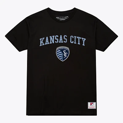 Men's Mitchell & Ness Black Sporting Kansas City Pride T-Shirt
