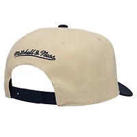 Casquette snapback Mitchell & Ness Sporting Kansas City Upside Down Pro Pinch pour homme, crème/bleu marine