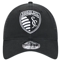 Casquette ajustable New Era Sporting Kansas City 2025 Kickoff 9TWENTY noire pour homme
