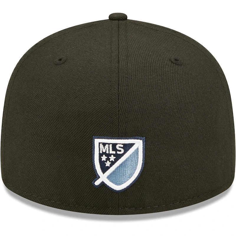 Men's New Era Black Sporting Kansas City Primary Logo Low Profile 59FIFTY Fitted Hat