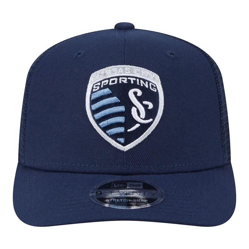 Men's New Era  Blue Sporting Kansas City Jersey Hook 9SEVENTY Adjustable Hat