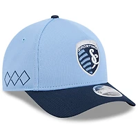Men's New Era Light Blue Sporting Kansas City 2025 Jersey Hook 9FORTY M-Crown Adjustable Hat