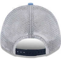 Men's New Era Navy/Light Blue Sporting Kansas City Patch 9FORTY Trucker Snapback Hat