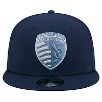 Casquette Snapback 9FIFTY Snapback New Era pour homme, bleu marine, Sporting Kansas City 2024 Jersey Hook