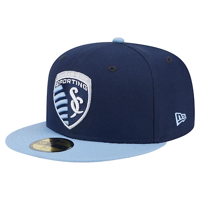Men's New Era  Navy Sporting Kansas City 2025 Kickoff 59FIFTY Fitted Hat