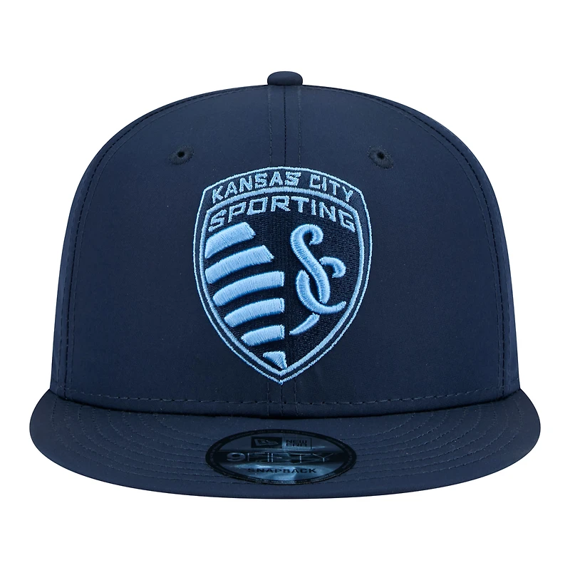 Men's New Era Navy Sporting Kansas City 2026 Jersey Hook 9FIFTY Snapback Hat