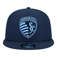 Men's New Era Navy Sporting Kansas City 2026 Jersey Hook 9FIFTY Snapback Hat