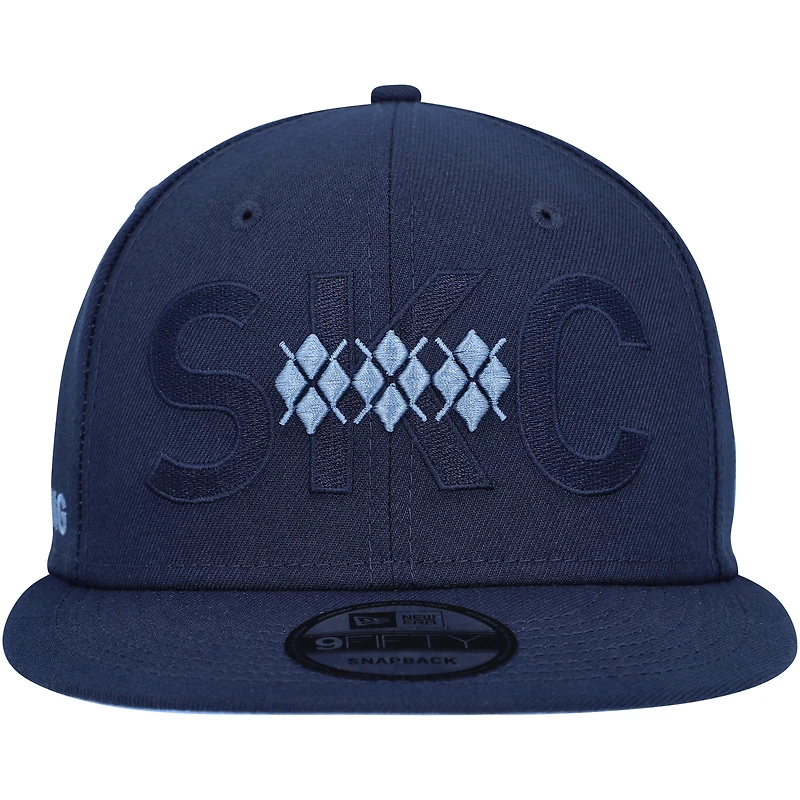 Casquette Snapback 9FIFTY Sporting Kansas City Kick Off pour homme New Era bleu marine