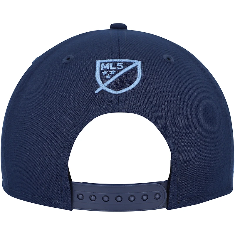 Casquette Snapback 9FIFTY Sporting Kansas City Kick Off pour homme New Era bleu marine