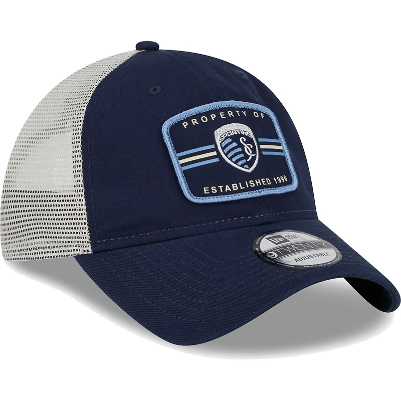 Men's New Era Navy Sporting Kansas City Property 9TWENTY Snapback Hat