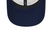 Men's New Era White/Navy Sporting Kansas City Team Stripes 9FORTY Trucker Snapback Hat