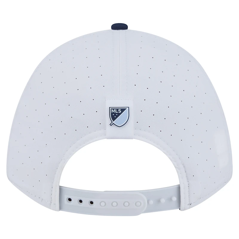 Men's New Era White Sporting Kansas City 2026 MLS Kick Off 9FORTY M-Crown A-Frame Adjustable Hat