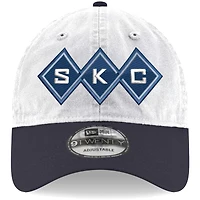Men's New Era White Sporting Kansas City Jersey Hook 9TWENTY Adjustable Hat