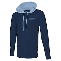 T-shirt à capuche raglan Stadium Essentials pour hommes, bleu marine, Sporting Kansas City Tradition, manches longues