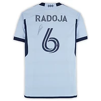 Nemanja Radoja Sporting Kansas City Autographed Match-Used #6 Blue adidas Jersey from the 2024 MLS Season - Size M