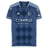 Nemanja Radoja Sporting Kansas City Autographed Match-Used #6 Navy adidas Jersey from the 2024 MLS Season - Size M