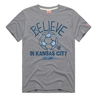 Unisex Homage  Gray Sporting Kansas City MLS x Ted Lasso Believe Graphic Tri-Blend T-Shirt