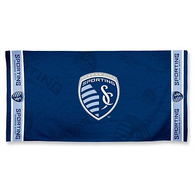 Serviette de plage réactive en fibre WinCraft Sporting Kansas City 30 po x 60 po