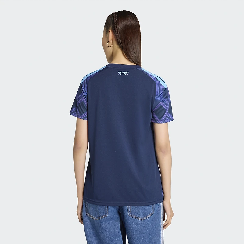 Women's adidas Blue Sporting Kansas City 2026 The 18th & Vine Kit Replica Jersey