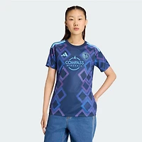 Women's adidas Blue Sporting Kansas City 2026 The 18th & Vine Kit Replica Jersey