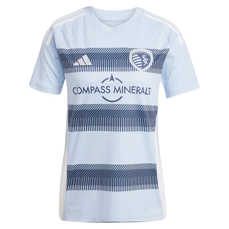 Women's adidas Daniel Salloi Light Blue Sporting Kansas City 2025 One KC Replica Player Jersey