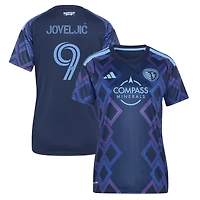 Women's adidas Dejan Joveljic Blue Sporting Kansas City 2026 The 18th & Vine Kit Replica Jersey